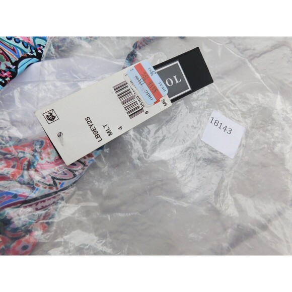 LA BLANCA Women's Swirling Around Paisley One Piece Swimsuit  sz 4 Multi - Picture 3 of 3